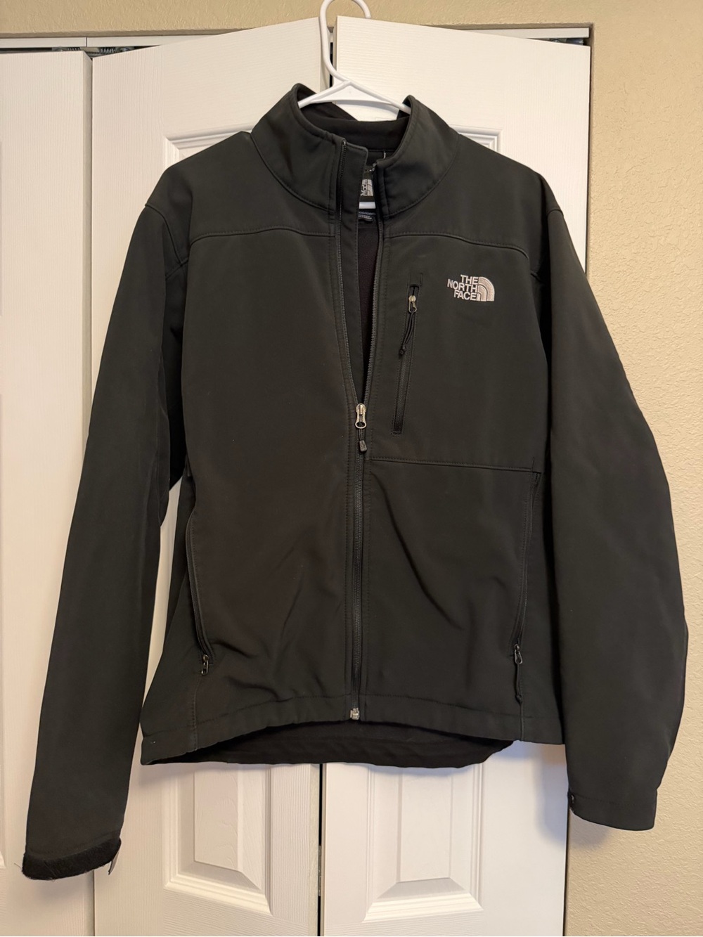 The North Face Men's Black Soft-Shell Jacket with Zip Pockets